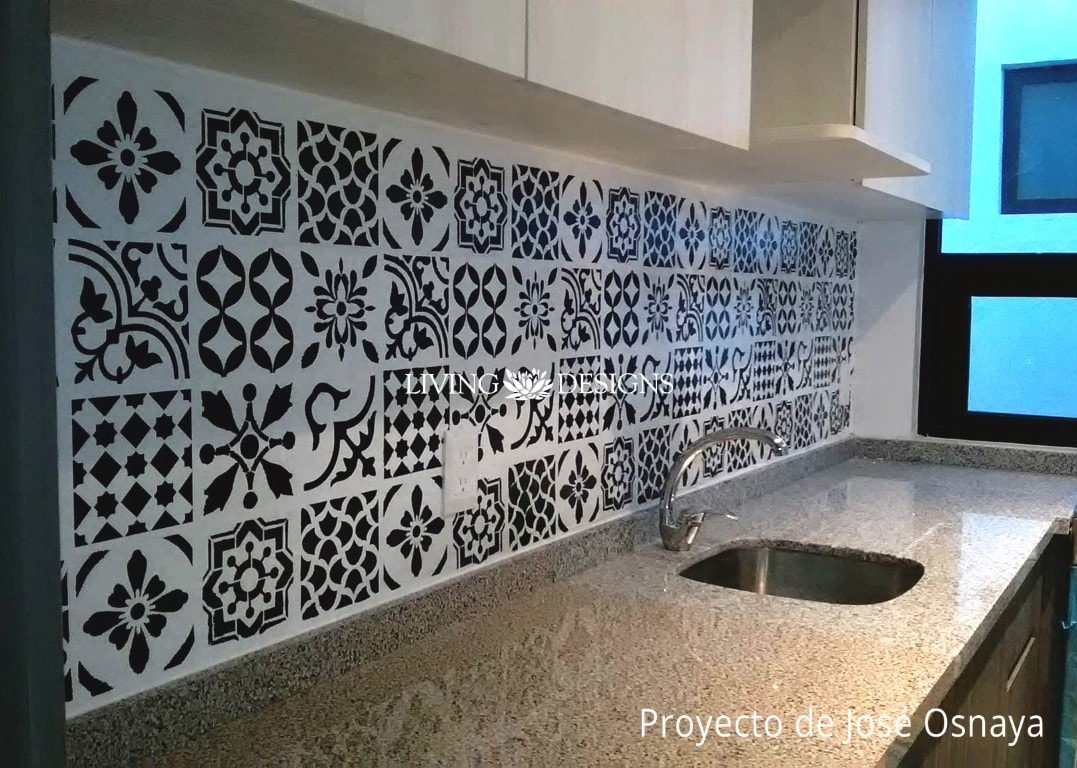 Mejorar Actual cadena Plantilla Decorativa Mosaico para pintar y decorar paredes